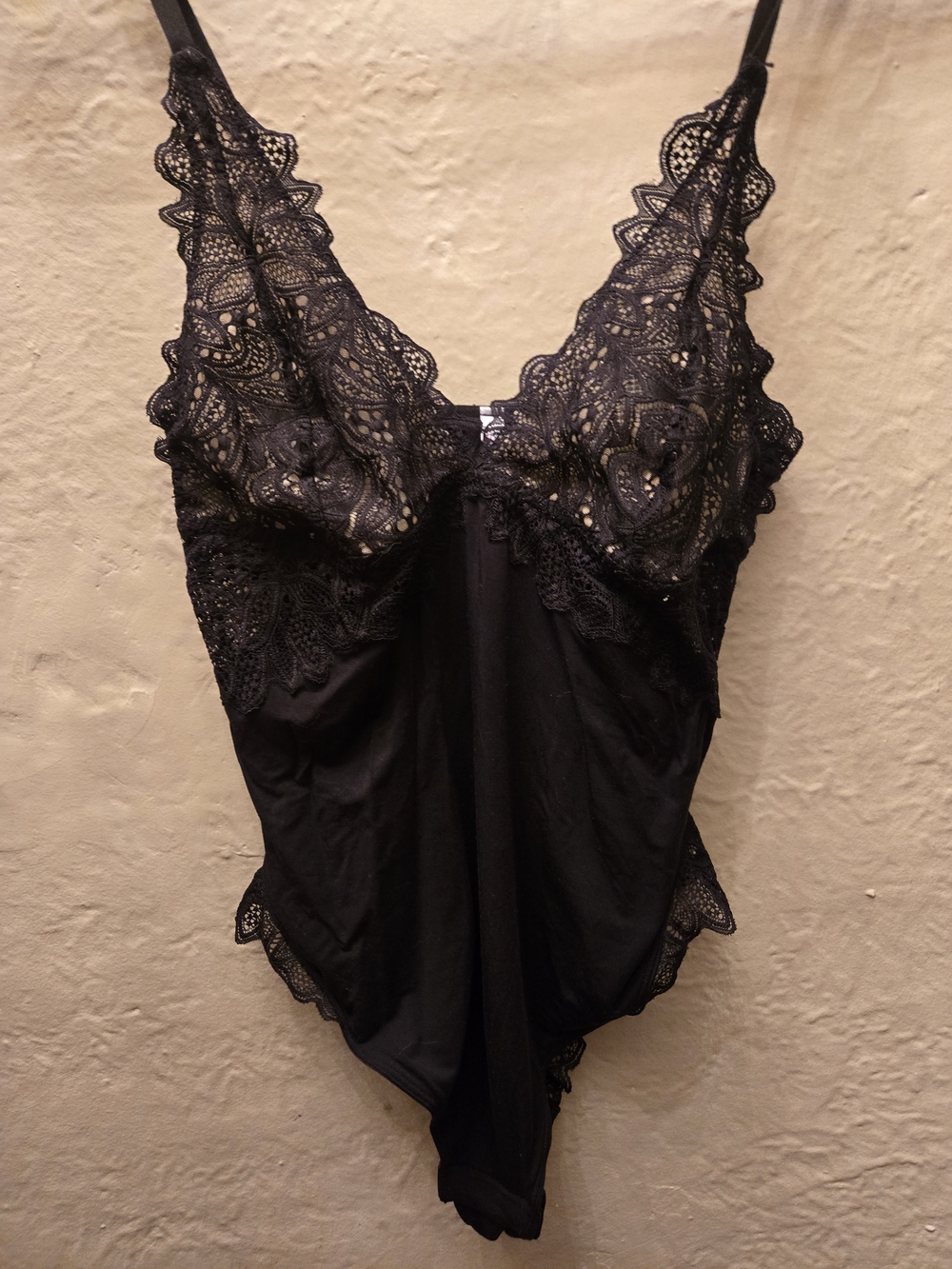Miiyu Black Lace Bodysuit Teddy Lingerie Goth Coquette Romper